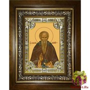 Икона освященная &quot;Евфимий Великий преподобный&quot;, 18x24 см, со стразами, в деревянном киоте 24x30 см, 24x30 см