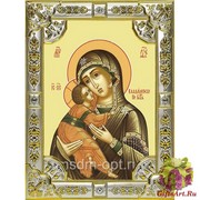 Икона освященная &quot;Владимирская икона Божией Матери&quot;, 18x24 см, со стразами