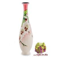 Ваза фарфоровая Цветущая Орхидея. Высота 30 см. Подарочная упаковка