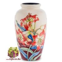 Ваза фарфоровая Цветущая лилия. Высота 28 см. Подарочная упаковка