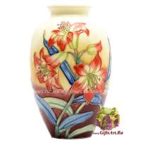 Ваза фарфоровая Цветущая лилия. Высота 21 см. Подарочная упаковка