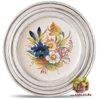 Тарелка настенная из олова коллекция PIEMONTE. &#216; 23. Cosi Tabellini Италия