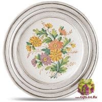 Тарелка настенная из олова коллекция PIEMONTE. &#216; 23. Cosi Tabellini Италия