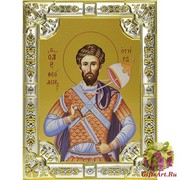 Икона освященная &quot;Феодор Тирон (Фёдор)&quot;, 18x24 см, со стразами