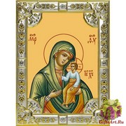 Икона освященная &quot;Виленская икона Божьей Матери&quot;, 18x24 см, со стразами
