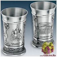 Набор 2 стопки из олова Москва. Высота 6,5 см. Artina. Австрия