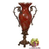 Ваза Рыба-кит. Фарфор и бронза. Коллекция Гирлянды и корзины. Ручная работа. Высота 47 см