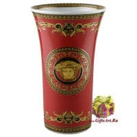 Ваза Медуса Красная. Medusa. Rosenthal Versace.  Фарфор. Высота 34 см. Германия