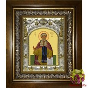 Икона освященная &quot;Арсений Великий преподобный&quot;, 14x18 см, в деревянном киоте 20x24 см, 20x24 см