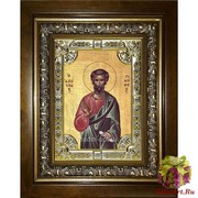 Икона освященная &quot;Тимофей апостол&quot;, 18x24 см, со стразами, в деревянном киоте 24x30 см, 24x30 см