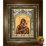 Икона освященная &quot;Далматская икона Божией Матери&quot;, 14x18 см, в деревянном киоте 20x24 см, 20x24 см