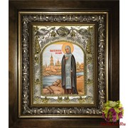 Икона освященная &quot;Анна Кашинская благоверная великая княгиня&quot;, 14x18 см, в деревянном киоте 20x24 см, 20x24 см