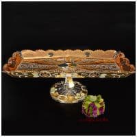 Рулетница хрусталь с золотом. 40 см. Ручная работа. Чешский хрусталь.