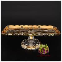 Рулетница хрусталь с золотом. 45 см. Ручная работа. Чешский хрусталь.