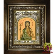 Икона освященная &quot;Мария Египетская,преподобная&quot;, 14x18 см, в деревянном киоте 20x24 см, 20x24 см