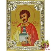 Икона освященная &quot;Владислав Сербский,благоверный князь&quot;, 18x24 см со стразами, 18x24 см