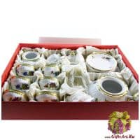 Чайный фарфоровый сервиз Sommerbluete Vollbarock Weimar Porcelain Мейсенский букет на 6 персон 21 предмет. Эксклюзивный фарфор