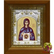 Икона освященная &quot;Вероника праведная&quot;, 14x18 см, в деревянном киоте 20x24 см, 20x24 см