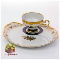 Чайная пара Anna Amalia Weimar Porcelain Анна Амалия серии Эгоист. Фарфор. Германия