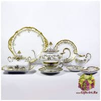 Чайный сервиз Сastell Weimar Porcelain Кастэл на 6 персон 30 предметов. Фарфор. Германия