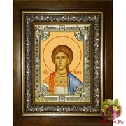 Икона освященная &quot;Прохор архидиакон апостол&quot;, 18x24 см, со стразами, в деревянном киоте 24x30 см, 24x30 см