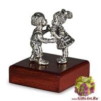 Первое свидание фигурка из серебра. Серебро 925 пробы. Россия