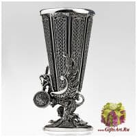 Серебряная рюмка Грифон. Серебро 925 пробы. Россия. Подарочная упаковка.