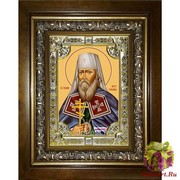 Икона освященная &quot;Иоанн (Максимович),митрополит Тобольский и всея Сибири,святитель (Иван)&quot;, 18x24 см, со стразами, в деревянном киоте 24x30 см, 24x30 см