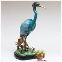 Цапля. Фарфор и бронза. Ручная работа. Высота 42 см