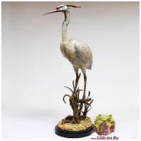 Цапля. Фарфор и бронза. Ручная работа. Высота 59 см