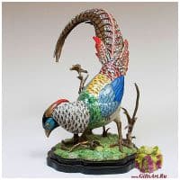 Фазан. Фарфор и бронза. Ручная работа. Высота 38 см