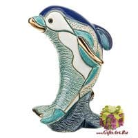 Cтатуэтка Дельфин керамическая фигурка De Rosa Rinconada. Высота 10 см