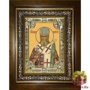 Икона освященная &quot;Иннокентий, митрополит Московский святитель&quot;, 18x24 см, со стразами, в деревянном киоте 24x30 см, 24x30 см