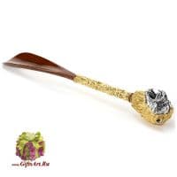 Серебряный рожок для обуви Лев. Серебро 925 пробы. Россия Подарочная упаковка. Серебряный рожок для обуви Лев. Серебро 925 пробы. Россия Подарочная упаковка.