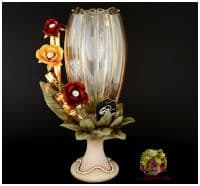 Ваза CEVIK. Хрусталь. Эмали. Золочение. Высота 46 см Стразы Сваровски. Италия