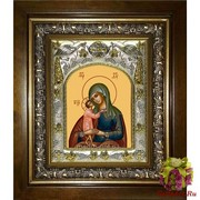 Икона освященная &quot;Взыскание погибших ,икона Божией Материи&quot;, 14x18 см, в деревянном киоте 20x24 см, 20x24 см