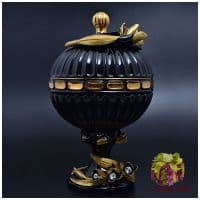 Ваза с крышкой CEVIK. Хрусталь. Эмали. Золочение. Высота 44 см Стразы Сваровски. Италия