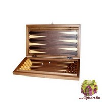 Нарды из массива ореха со шпоном ипе