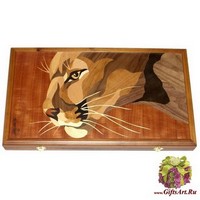 Эксклюзивные нарды &quot;Львица в профиль&quot;