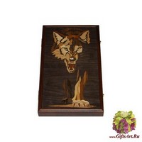 Эксклюзивные нарды &quot;Волк, идущий из темноты&quot;