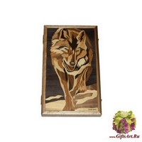 Эксклюзивные нарды &quot;Волк бегущий&quot;