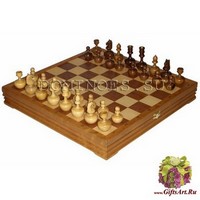 Игровой набор - шахматы &quot;Неваляшки&quot;, шашки, карты, домино - 42х42 см (высота короля 3,00&quot;)