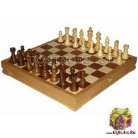 Шахматы классические большие деревянные утяжеленные (высота короля 4,25&quot;)