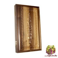 Резные нарды из массива ореха