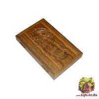 Резные дорожные нарды из массива натурального дуба &quot;Дракон&quot;