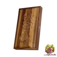 Резные нарды из массива ореха