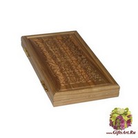 Резные дорожные нарды из массива натурального дуба без ложемента