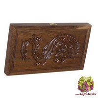 Резные дорожные нарды из массива ореха