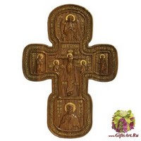 Распятие настенное c предстоящими из мореного дуба