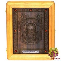 Подарочная икона &quot;Спас Нерукотворный&quot; на мореном дубе